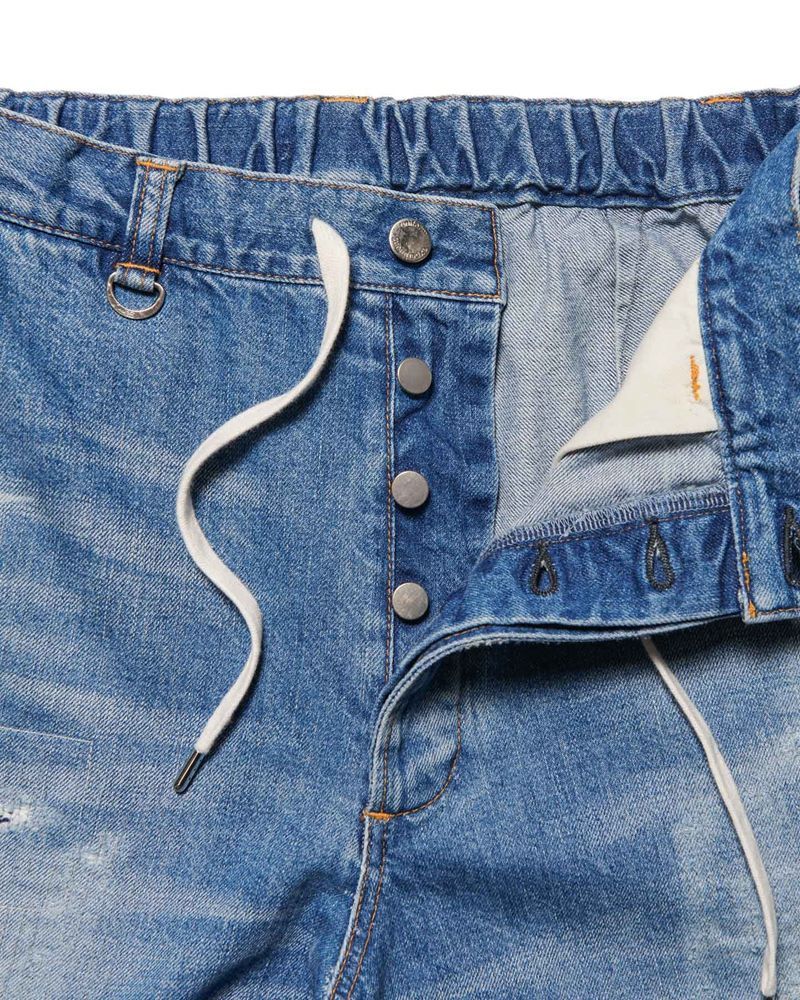 uniform experiment PATCHWORKED DENIM WIDE-FITJEANS デニム