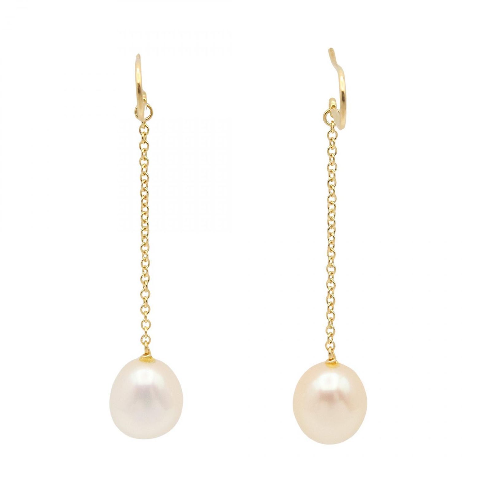 ティファニー TIFFANY&CO ピアス バイザヤードパール チェーンピアス 60926905 K18 イエローゴールド バイザヤードパール チェーンピアス レディース Used A