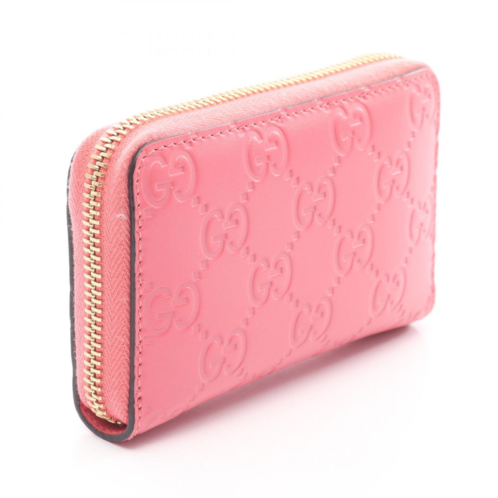 グッチ GUCCI コインケース グッチシマ 255452 ピンク レザー