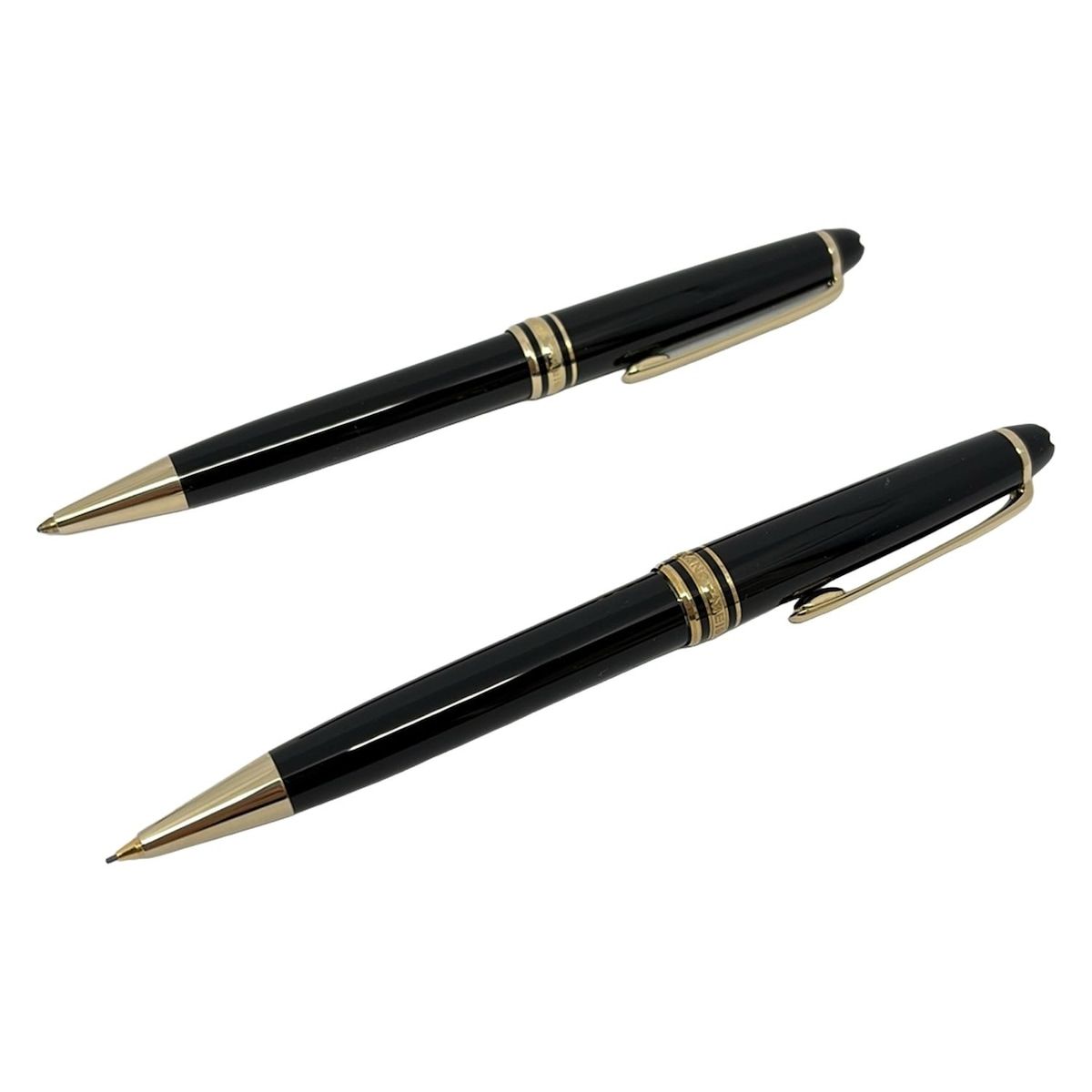 MONTBLANC モンブラン ペン マイスターシュテュック 黒×ゴールド ボールペン インクあり黒 ×1点＆シャープペン×1点 セット