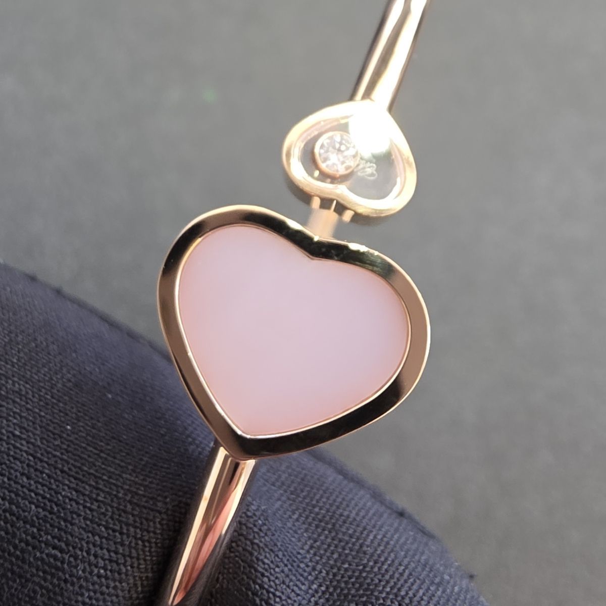 Chopard ショパール ハッピーハート バングル ダイヤモンド ピンク 