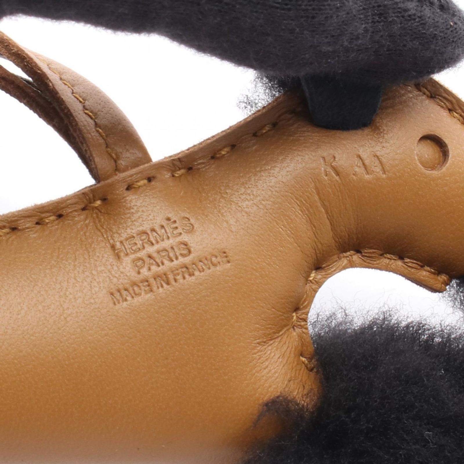 エルメス HERMES チャーム バディチャーム クラフト/ブラック ムートン 