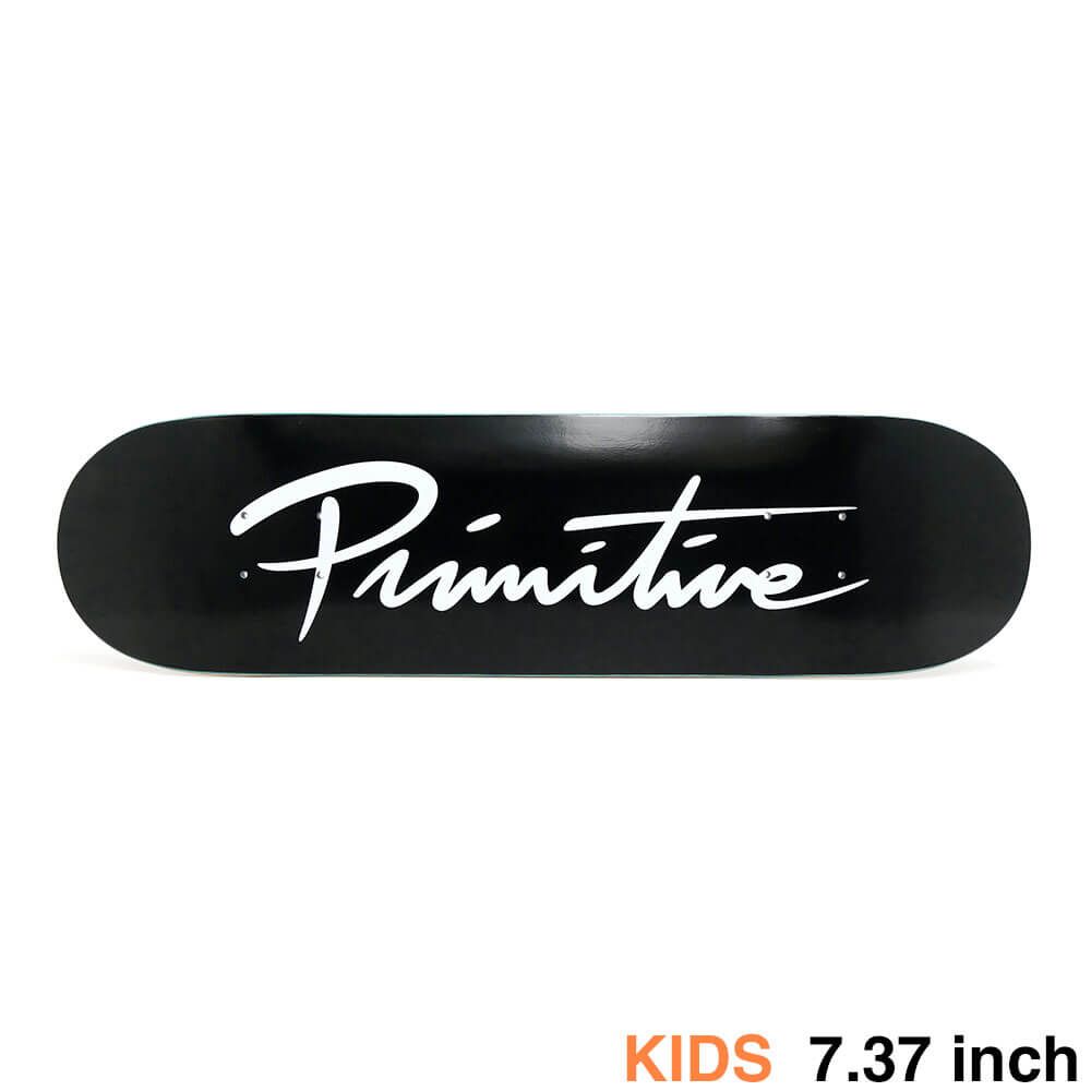 PRIMITIVE DECK プリミティブ デッキ 子供用 TEAM NUEVO SCRIPT CORE BLACK WHITE 7.37 スケートボード スケボー