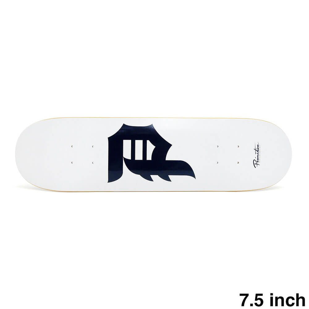 PRIMITIVE DECK プリミティブ デッキ TEAM DIRTY P CORE WHITE NAVY 7.5 スケートボード スケボー
