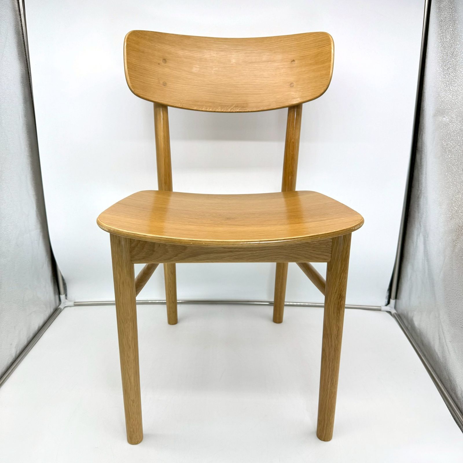 ①無印良品 ラウンドチェア・オーク材 MUJI 木材ダイニングチェア ラウンドチェア・オーク材 | 無印良品