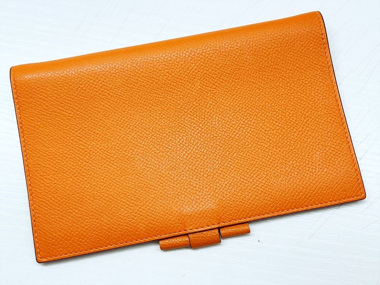 HERMES エルメス アジェンダビジョン 手帳カバー オレンジ クシュベル J
