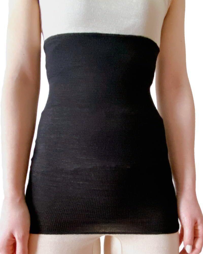 まもなく終了 黒 薄手 男女兼用 レディース 妊婦 メンズ はらまき 腹巻き ピュアシルク 腹巻 シルク100％ ハラマキ ラソワ