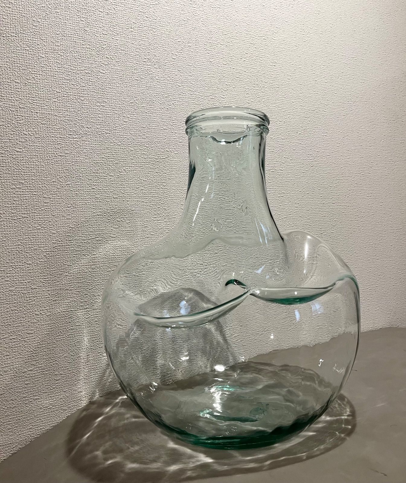 大型 変形 ガラス 花瓶 インテリア アート イタリア シャビーシック