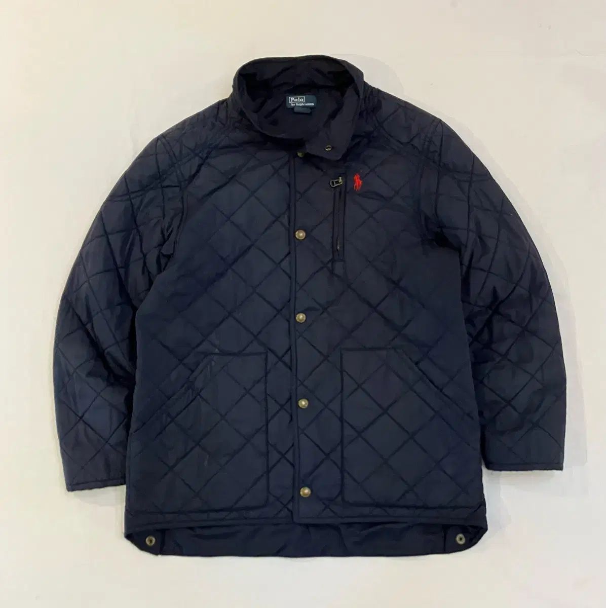 ポロ ラルフローレン ネイビー キルティング ショップ 軽量ダウン