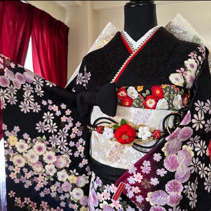 豪華振袖フルセット 辻が花・絞り・翠山工房・落款有・パールトーン