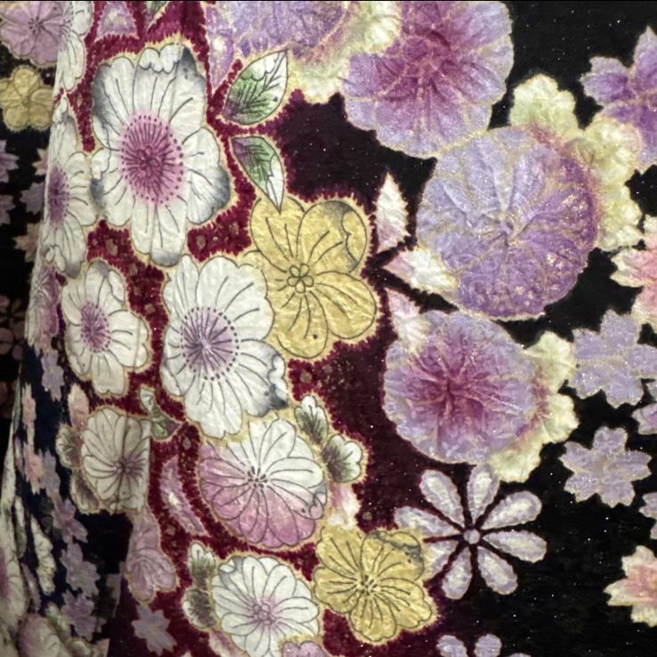 豪華振袖フルセット 辻が花・絞り・翠山工房・落款有・パールトーン