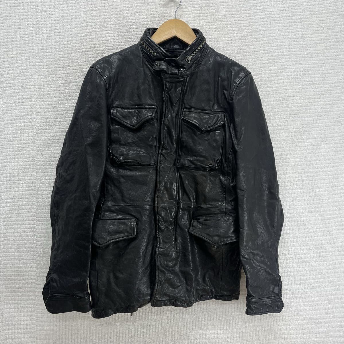 MEN'S BIGI メンズビギ 羊革 M-65 レザージャケット シープレザー