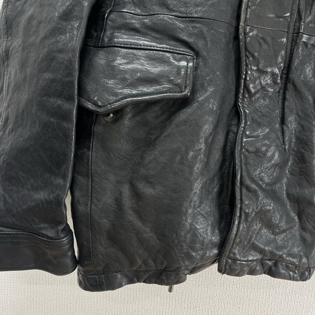 MEN'S BIGI メンズビギ 羊革 M-65 レザージャケット シープレザー