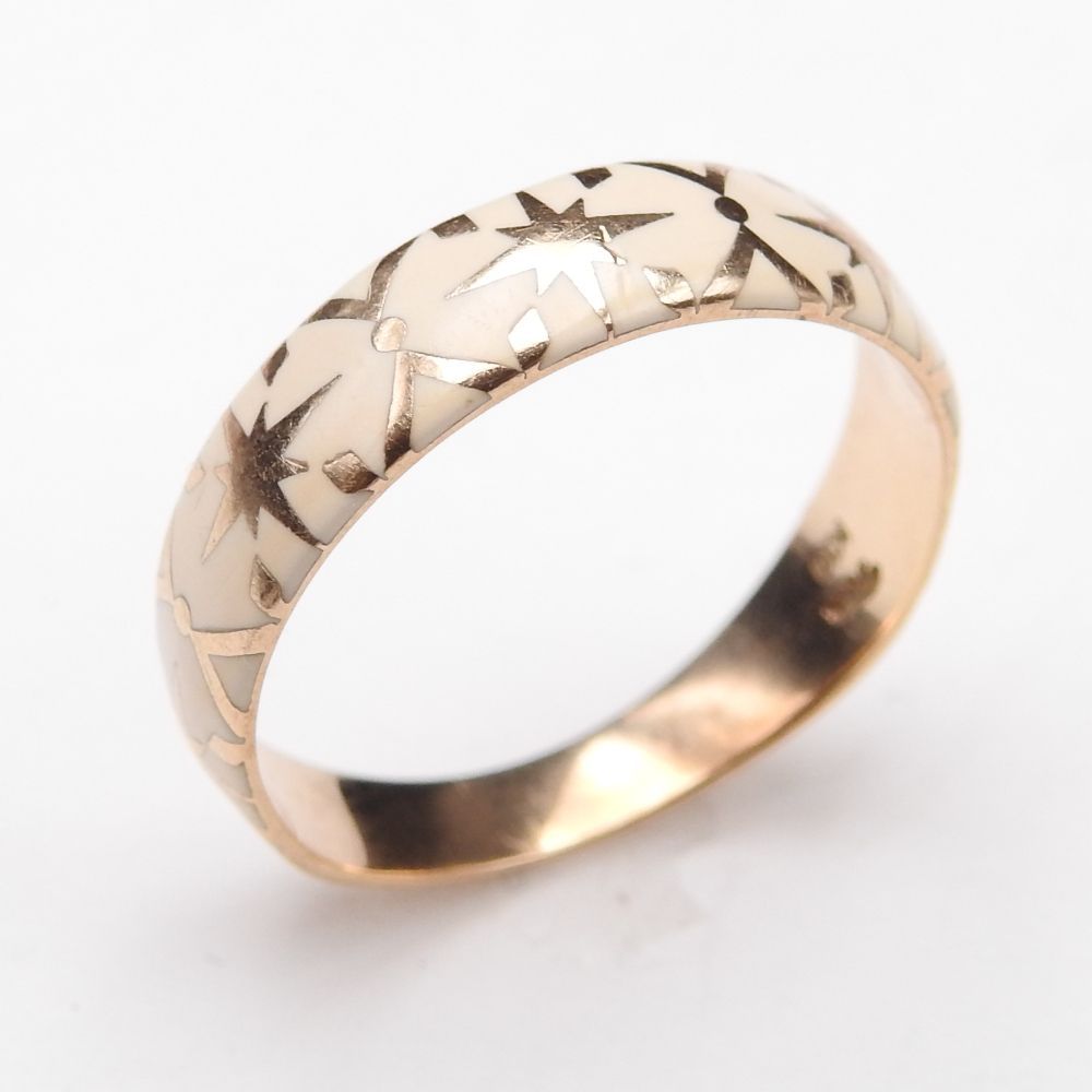 スタージュエリー　リング　k10 13号 ✨STAR JEWELRY スタージュエリー K10 イエローゴールド ホワイト