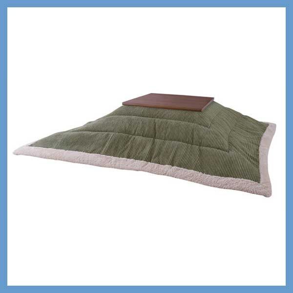 こたつ布団 正方形 薄掛け コーデュロイ生地 W 190 D cm No 141 カーキ