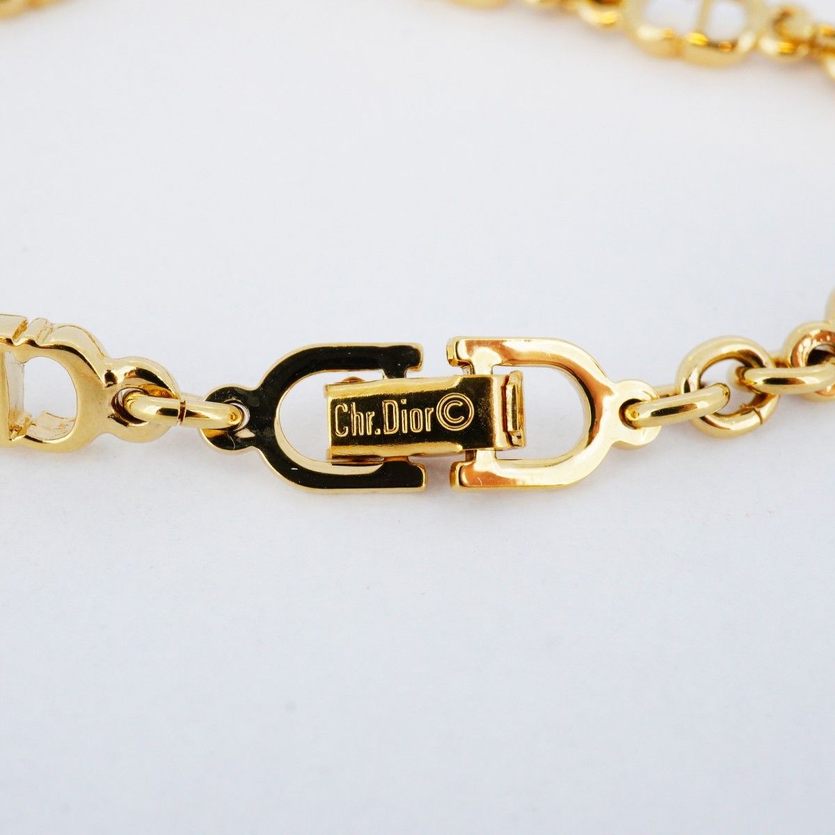 5jmb0766】クリスチャンディオール ブレスレット CDロゴ GPメッキ