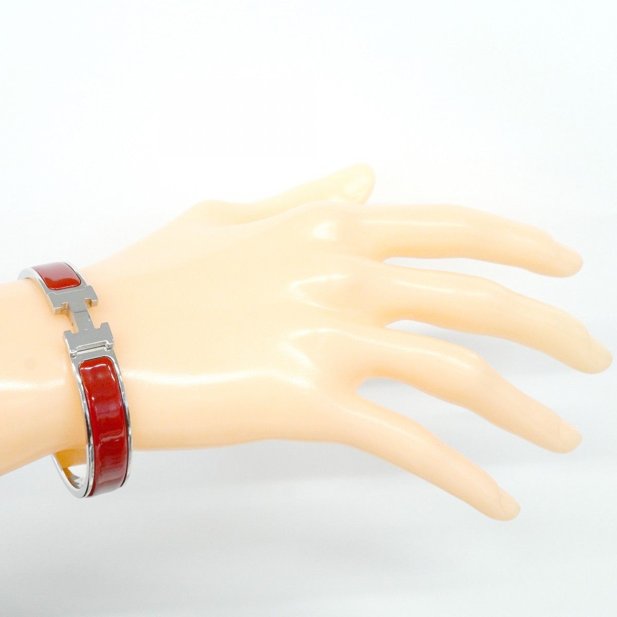 5jmb0780】エルメス バングル クリッククラックPM メタル シルバー