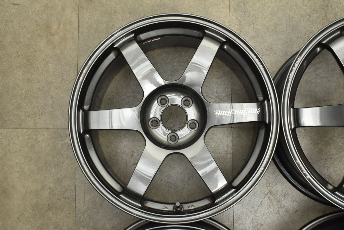  カスタム用に RAYS VOLK RACING TE 37 S PLUS 18 in 8 5 J 45 PCD 100 4本セット 86 カローラツーリング スポーツ BRZ レガシィ 18インチ ホイール