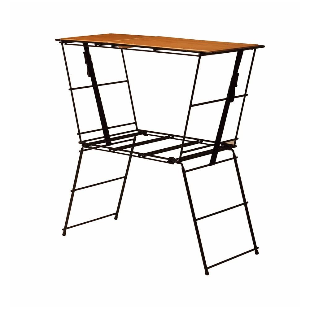 ハングアウト(Hang Out) キャンプテーブル 折りたたみ キッチン ツーバーナー設置可能 クランククッキングテーブル CRK-CT90 ナチュラル