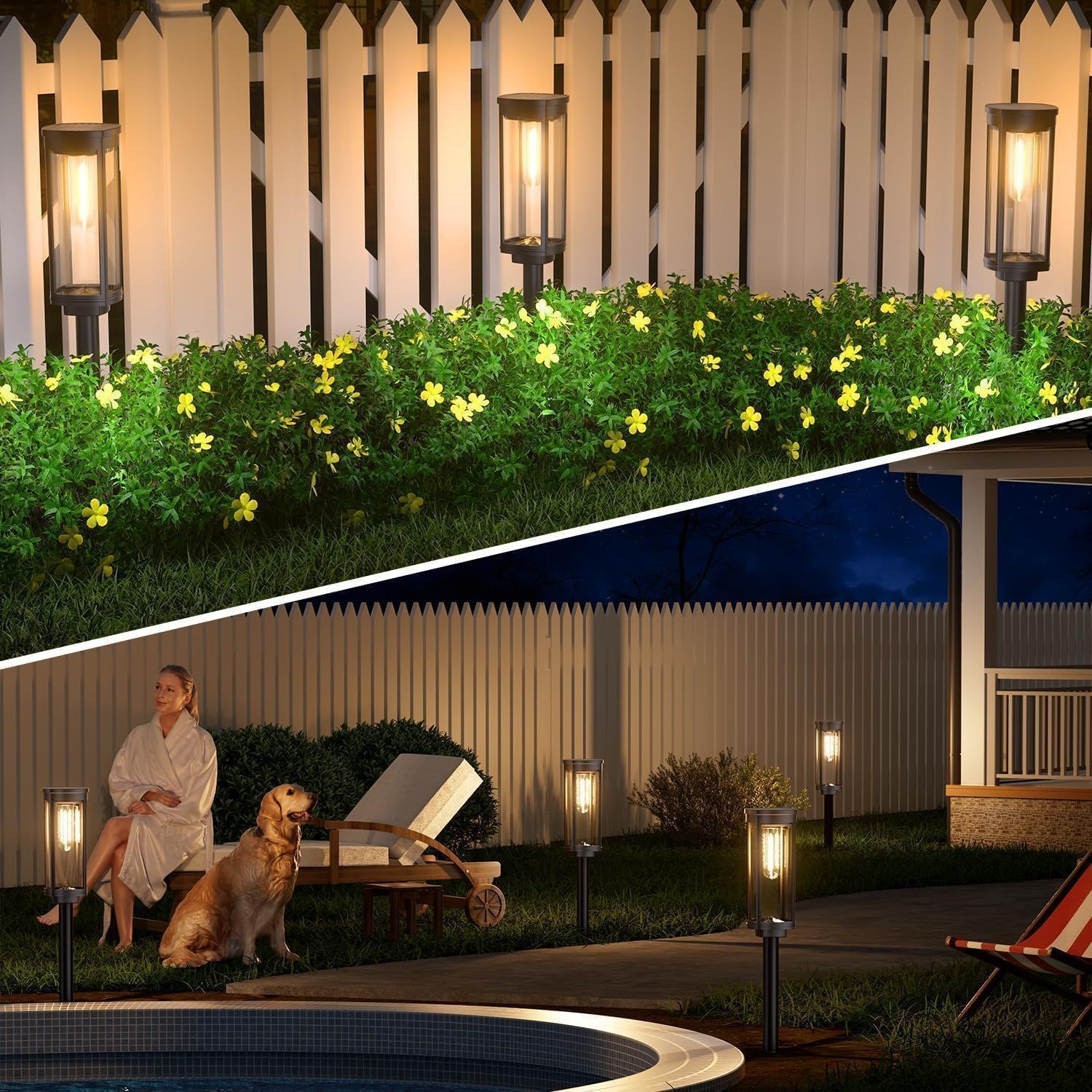 ガーデンライト パスライト 3つの高さ 埋め込み 明るい おしゃれ 庭ライト 8個セット IP65防水 庭 花壇 芝生 玄関 歩道 車道 テラス 景観に適用 自動点灯 消灯 屋外 ソーラーライト BITPOTT