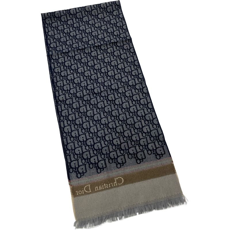 クリスチャンディオール　christian dior トロッター柄ストール セール Christian Dior◇トロッター柄/オブリーク/大判ストール