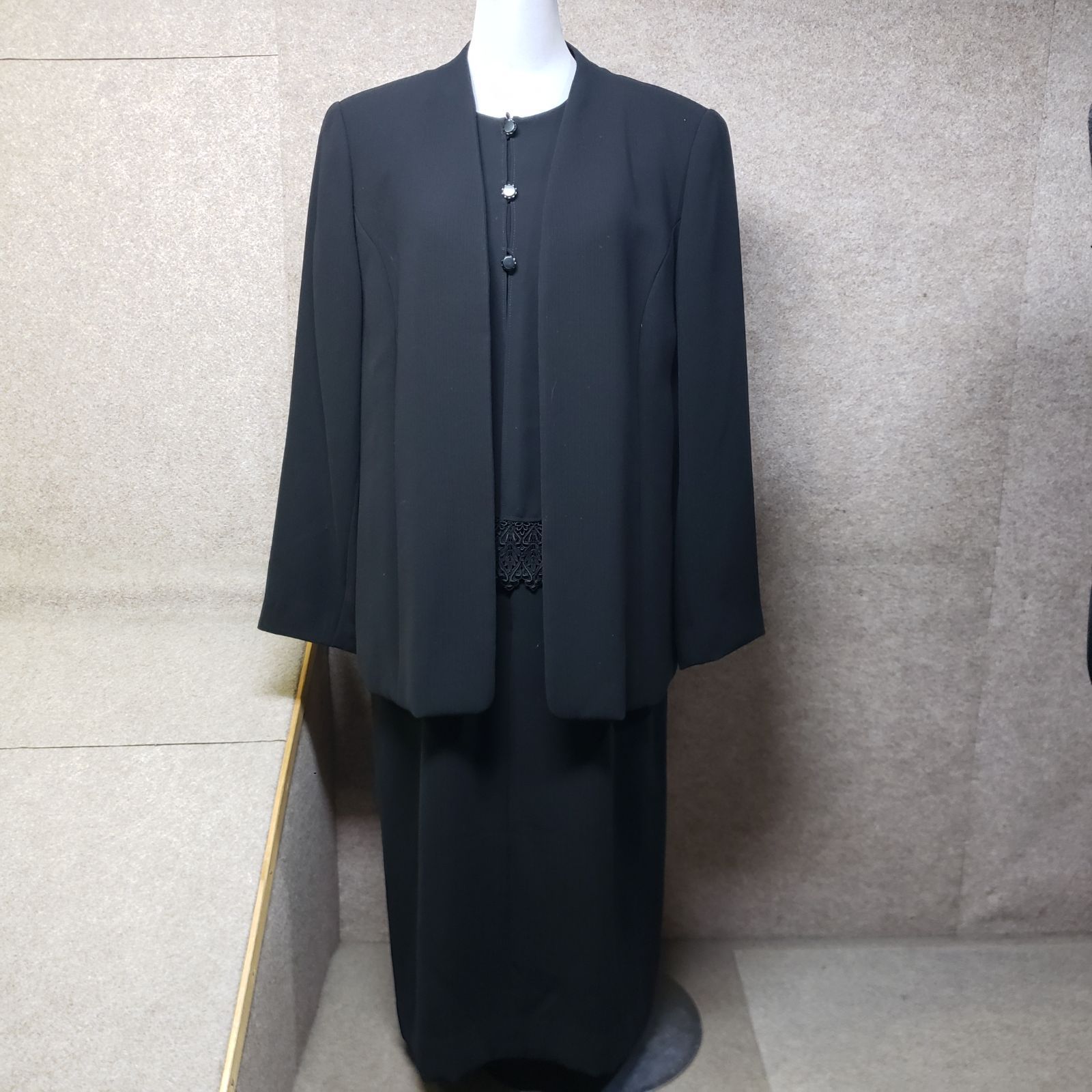 SOIR BENIR ソワールべニール ブラックフォーマル セットアップ 15号 洗えるブラックフォーマル(1503350)15号・ブラック｜東京ソワール