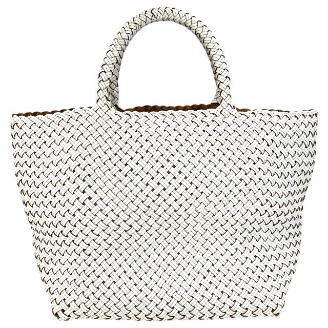 ヒロフ P 25-30416 ブレッツァバッファロー レザー メッシュ トートバッグ ハンドバッグ ホワイト 白 HIROFU レディース 上品 感 エレガント