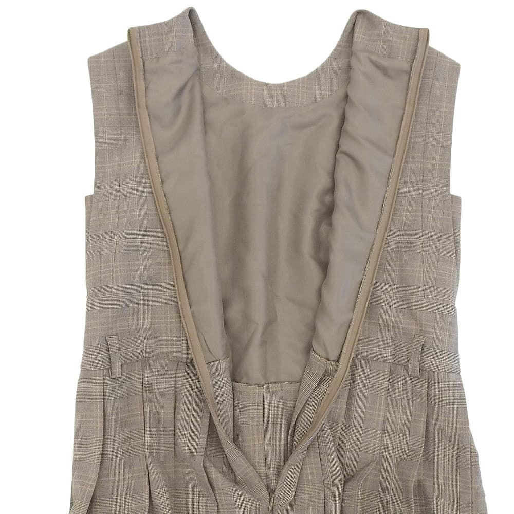 allureville アルアバイル チェック柄 TRトロサイドスリット プリーツ  