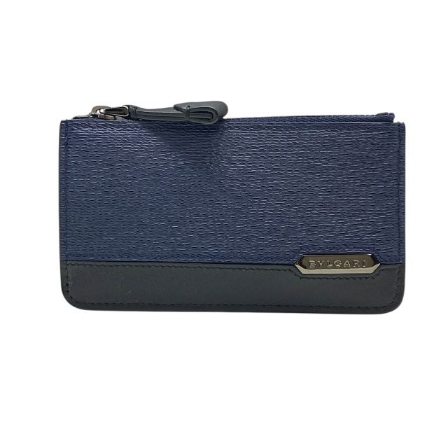 ブルガリ 282775 セルペンティ コインケース キーリング付き 小銭入れ ロゴ ネイビー ブラック レザー BVLGARI ユニセックス 人気 定番 上品 感 便利