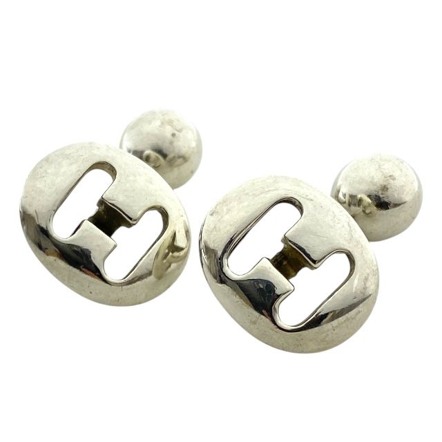 エルメス Hロゴ カフス カフスボタン カフリンクス ヴィンテージ SV 925 HERMES メンズ 感 上品 クラシック