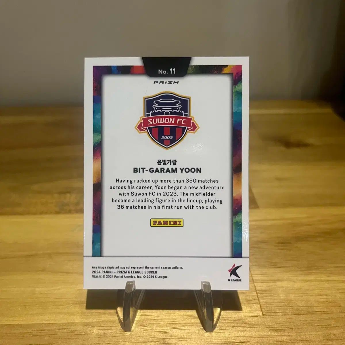 2025 Kリーグ プリズム 水原FC ユン ビッガラム ブラスト カラブラ カード