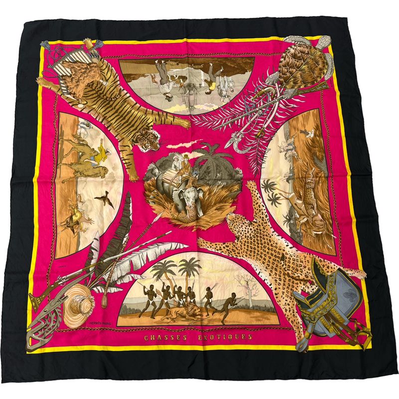 エルメス HERMES カレ 90 CHASSES EXOTIQUES エキゾチック狩猟