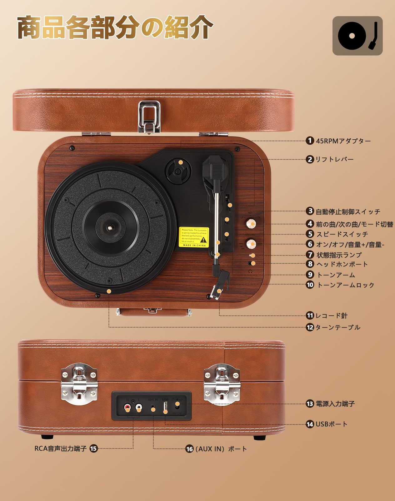 USB録音 外部スピーカーに繋ぎ