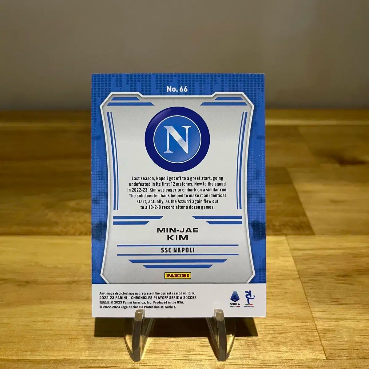 SSCナポリ 金 玟哉₍キム ミンジェ 23 ルーキー ブルー クラック アイス カード