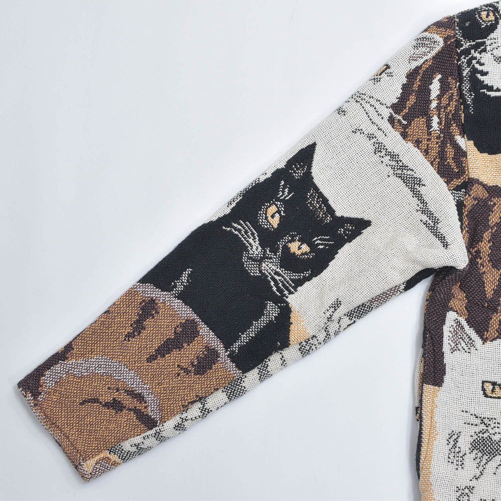 90s Sugar Street Weavers USA製 ゴブラン織り 猫 90s USA製 Sugar Street Weavers シュガーストリートウィーバーズ