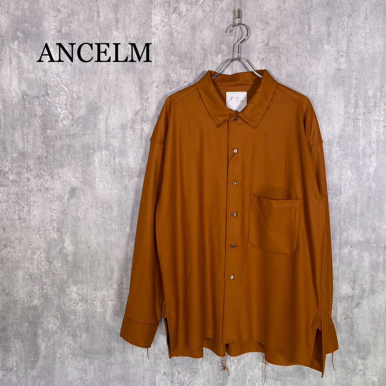 ANCELLM アンセルム 2 ウールフランネルシャツ