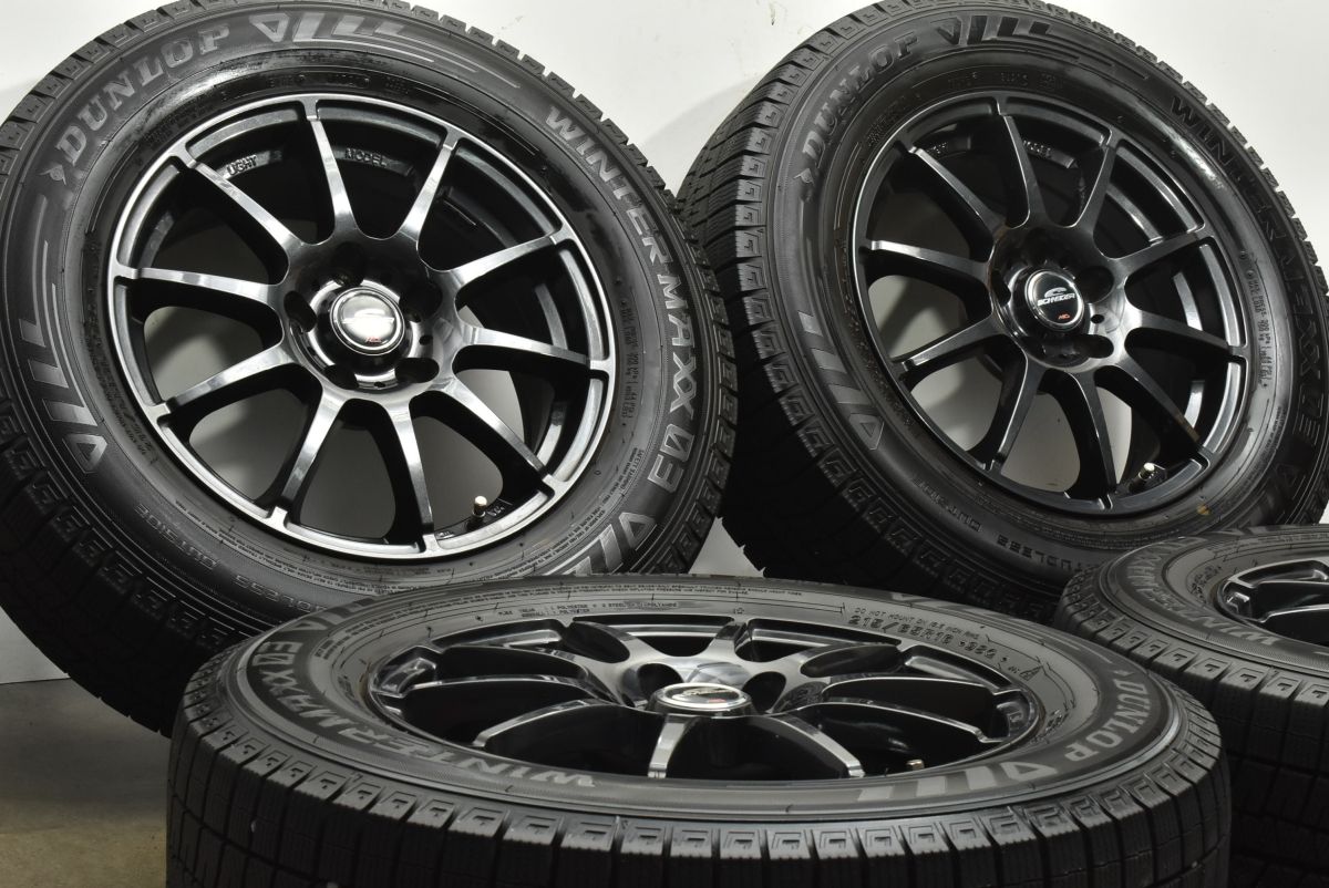 バリ溝 シュナイダー 16 in 6 5 J 38 PCD 114 3 ダンロップ ウィンターマックス03 215 65 R アルファード カローラクロス