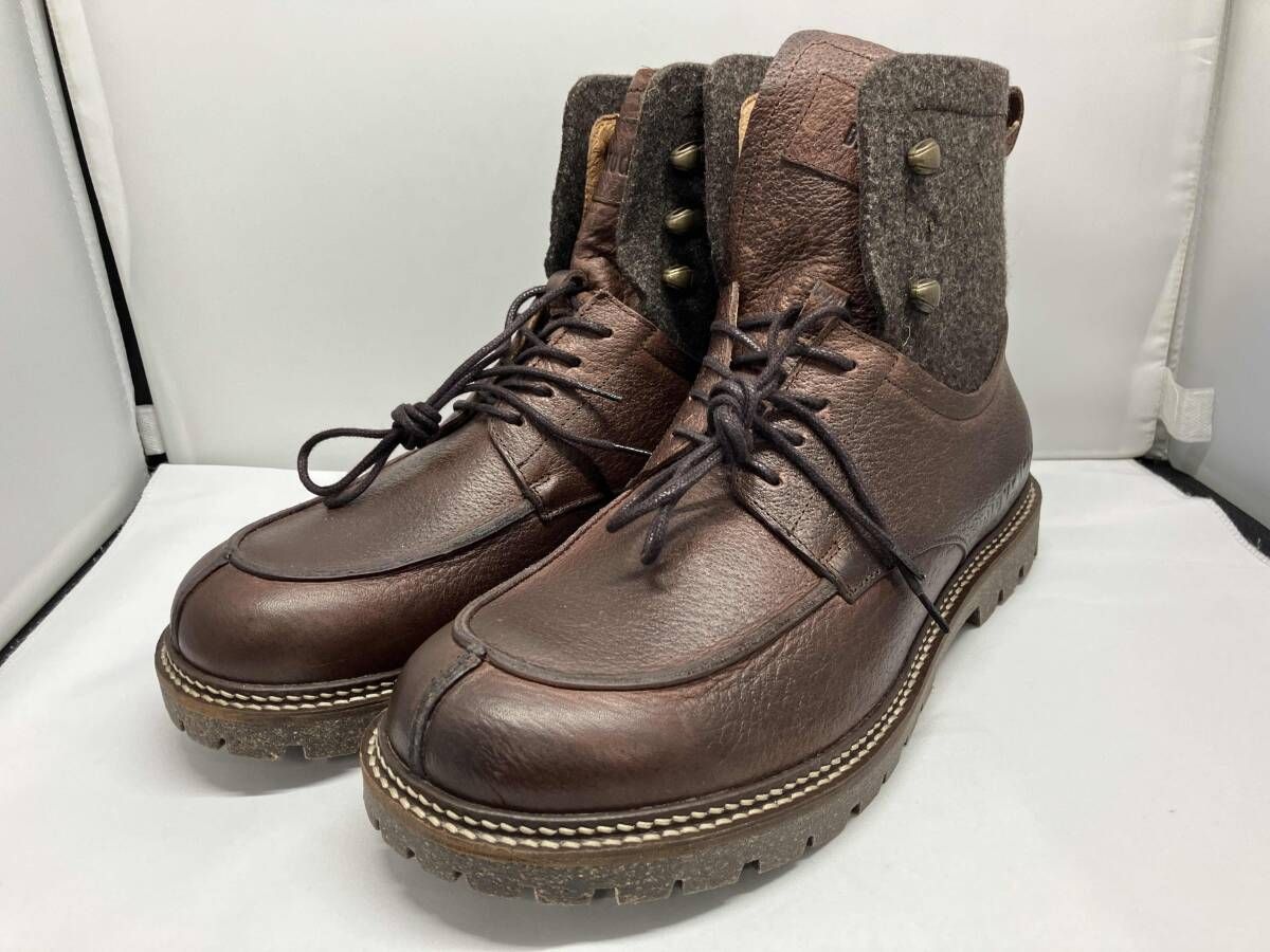 留め具1箇所 BIRKENSTOCK ティミンズハイブーツ レザーブーツ ブラウン サイズ43 約28.0cm