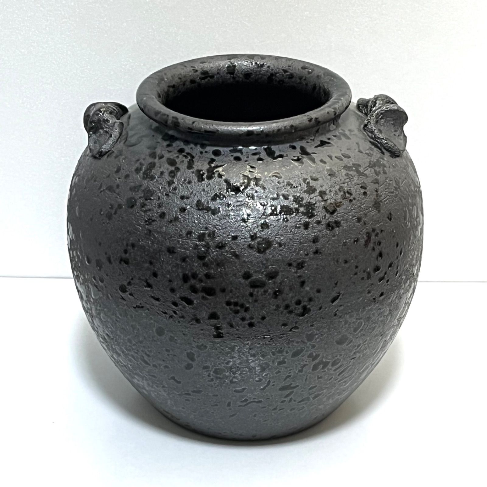 ◼︎未使用保管品◼︎【信楽焼】 花瓶 フラワーベース 耳付 - メルカリ