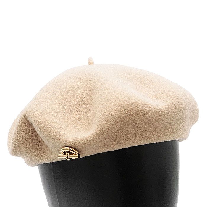 HERMESベレー帽1個 HERMES】エルメス ベレー帽 カシミヤ レディース グレー ハート