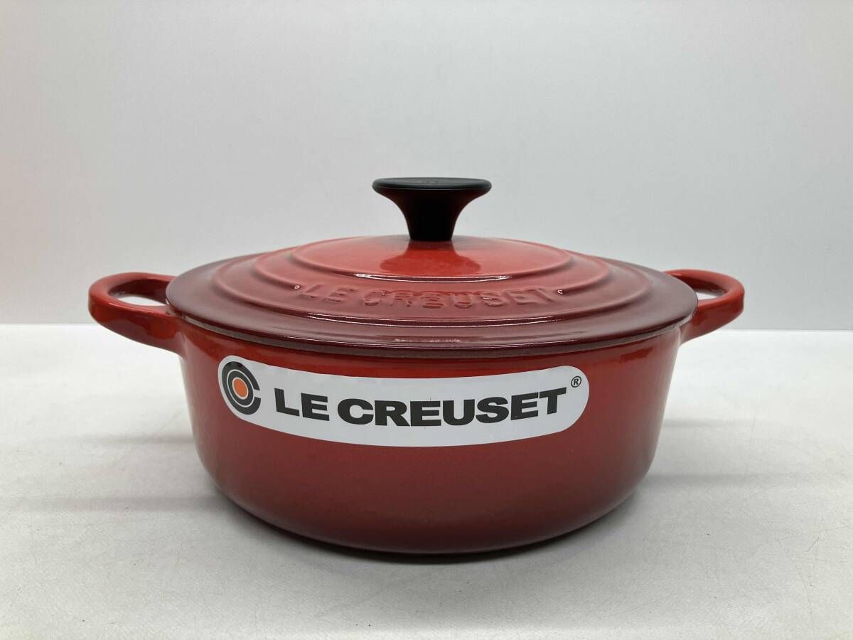 【新品未使用】LE CREUSET 18cm 箱付き 未使用品 LE CREUSET ココットロンド バッセ 18cm/1.5L ル・クルーゼ