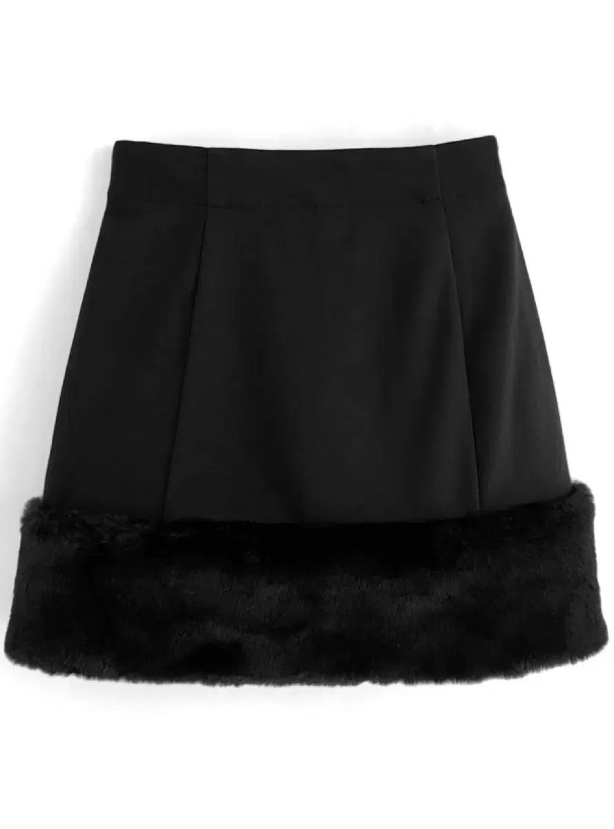 GRL ブラック 裏地 ファー ミニスカート スナ系 ガーリー