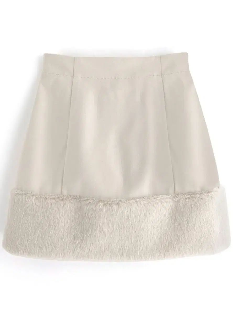 GRL アイボリー 裏地 ファー ミニスカート スナ系 ガーリー