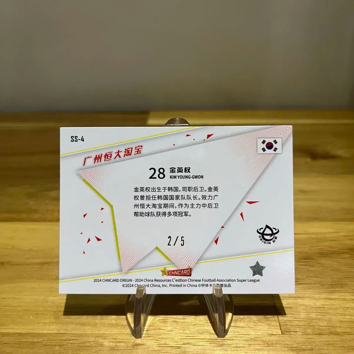 中国スーパーリーグ キム ヨングォン 5 GOLDカード
