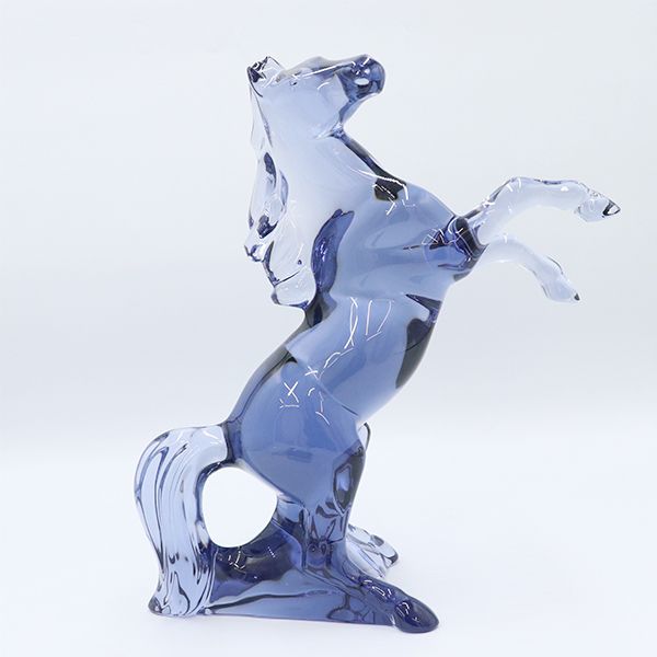美品】バカラ Baccarat ウマ マレンゴ ミッドナイト クリスタル ブルー
