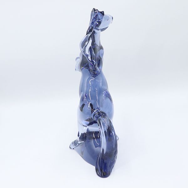 美品】バカラ Baccarat ウマ マレンゴ ミッドナイト クリスタル ブルー