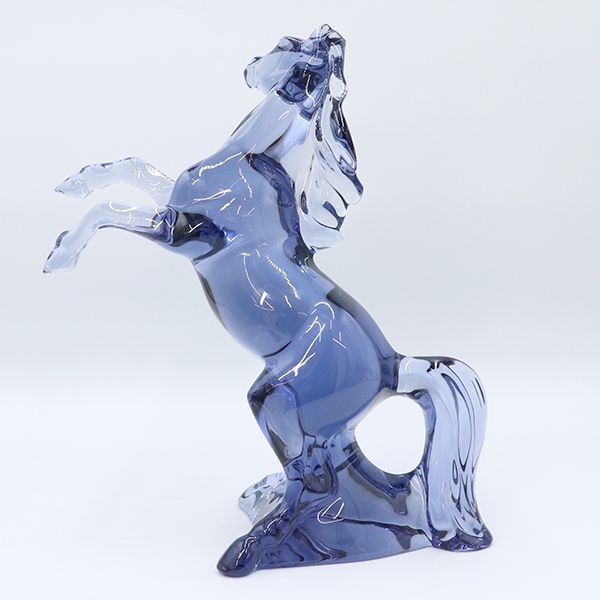 美品】バカラ Baccarat ウマ マレンゴ ミッドナイト クリスタル ブルー