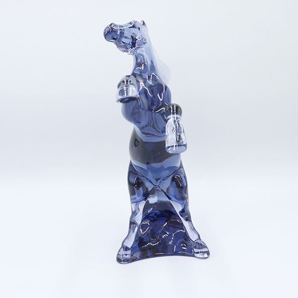 美品】バカラ Baccarat ウマ マレンゴ ミッドナイト クリスタル ブルー