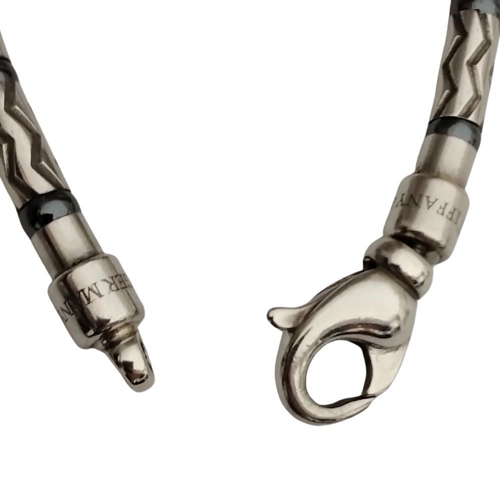 ティファニー　ヘマタイト　カフス　希少 TIFFANY&Co. ティファニー ビーン カフスボタン ヒスイ×SV925 箱付き