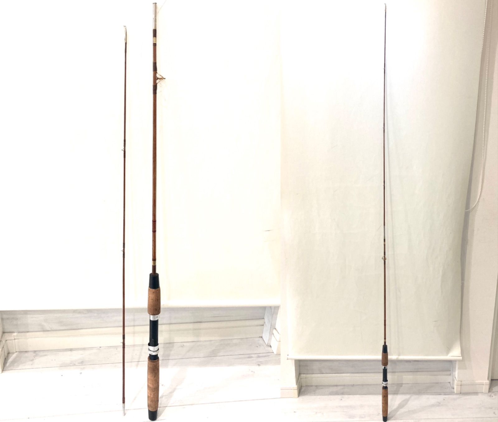 BAMBOO ROD バンブーロッド スピニングロッド バス トラウト 竹竿 竹製品 ハンドメイド 2ピース コルクグリップ 国産 ビンテージ OLIVEOS_COM_TR